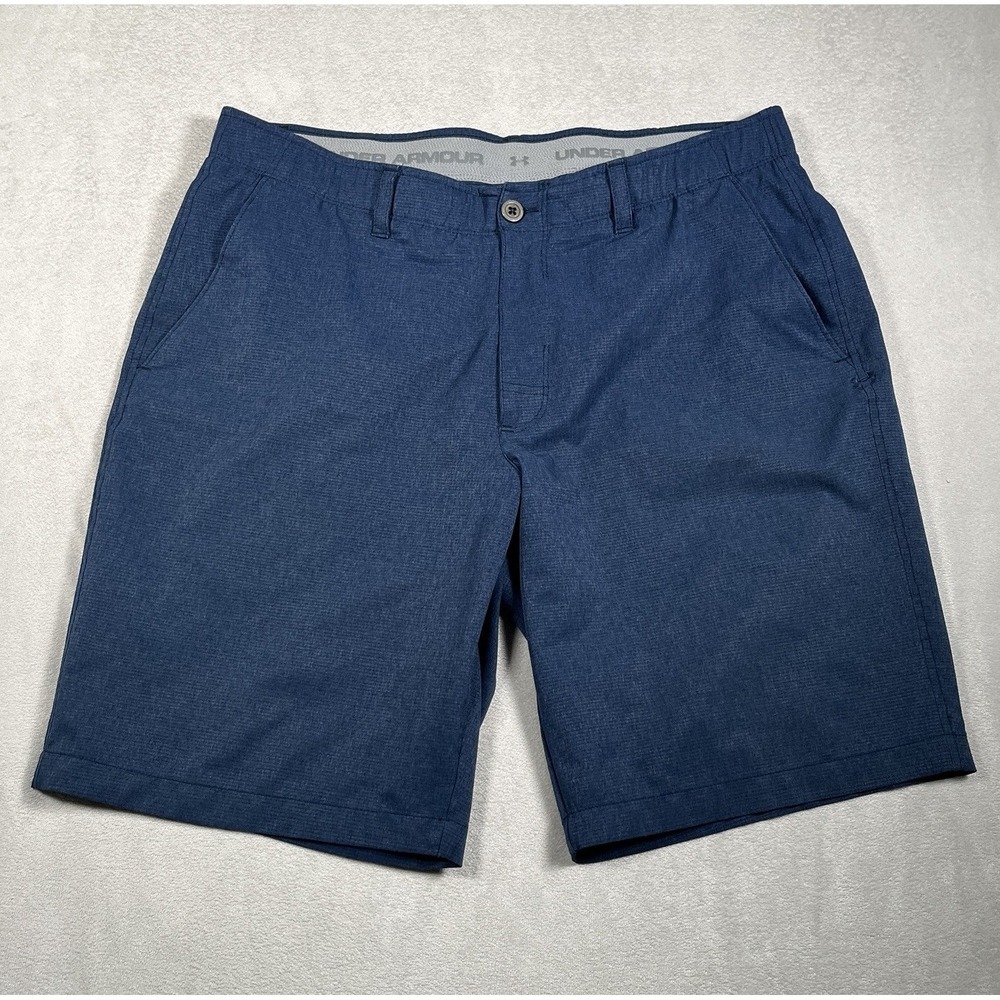 Under Armour Showdown Breathable Golf Shorts Men 38 Navy Stretch Performance